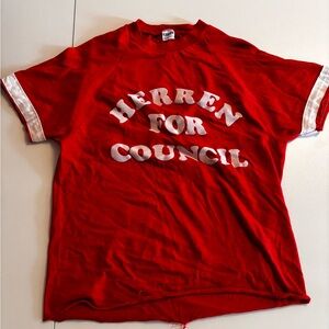 Vintage Herron For City Council Funny Political Tee